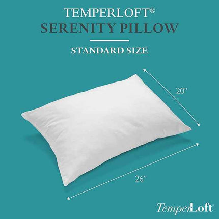 Manchester Mills TemperLoft Serenity Pillows Standard (Set of 2), Down/Down Alte