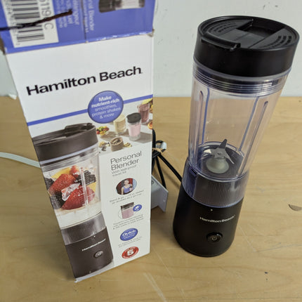 Hamilton Beach Personal Blender with Leak-Proof Travel Lid, Stainless Steel Blad