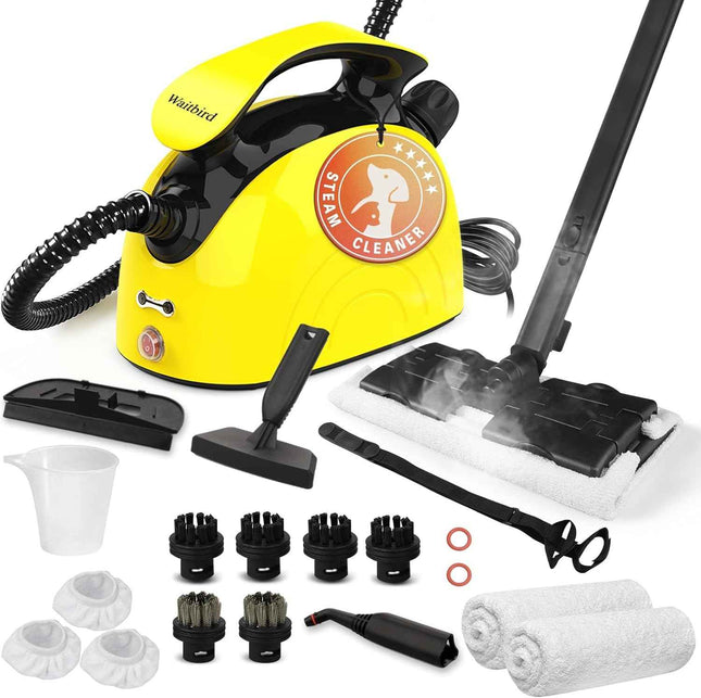 Waitbird Steam Cleaner, Multipurpose Powerful Steamer with 21 Accessories, Porta