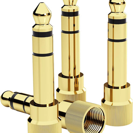 bestune 6.35mm (1/4 Inch) Male to 3.5mm (1/8 Inch) Female Audio Adapter Gold Pla