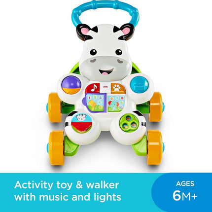 Fisher-Price Learn with Me Zebra Walker, Musical Baby Push Toy