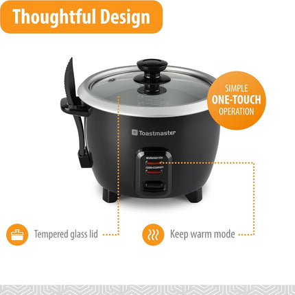 Toastmaster Electric Rice Cooker - Large Capacity for Soups, Oatmeal & More - Au