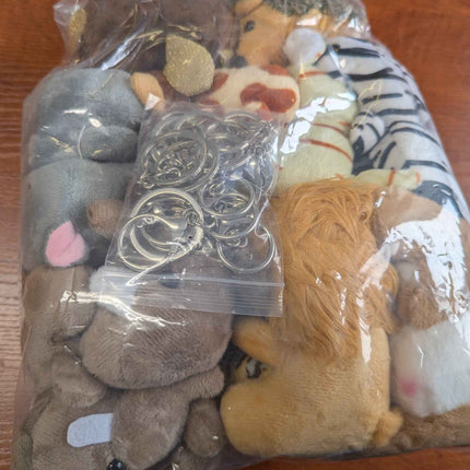 12 pcs mini animal plush set