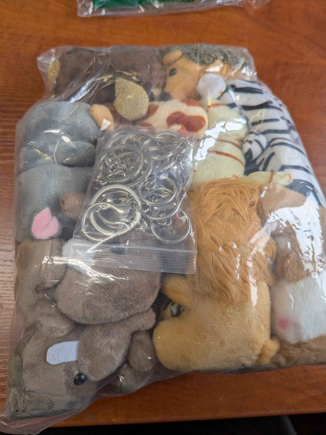 12 pcs mini animal plush set