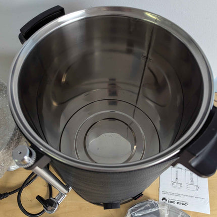 Megaflint 100 Cup Commercial Coffee Urn,Stainless Steel &Thermal Sleeve, 15L Lar