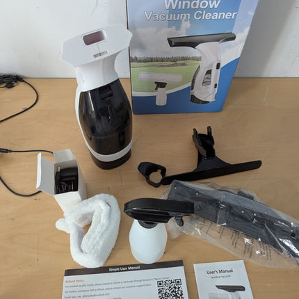 ZRHI Window Vacuum Squeegee Cordless, 2000Pa Electric Window Cleaner Tool with 2