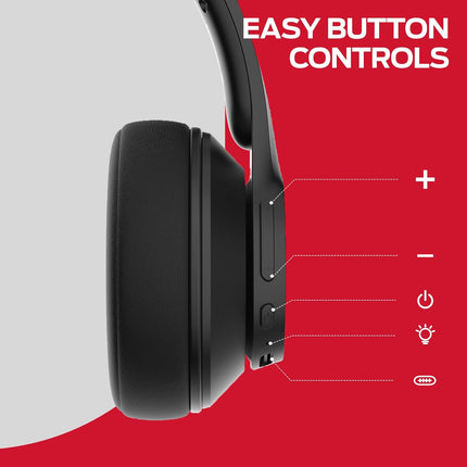 Monster Mission 100 Bluetooth Headphones, Over Ear Headphones with Immersive Bas