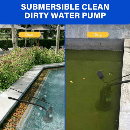 Acquaer 1/3HP Sump Pump, 3040GPH Submersible Clean/Dirty Water Pump with Automat