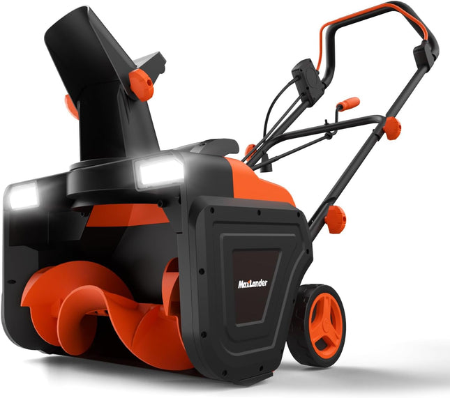 MAXLANDER Corded Electric Snow Blower, 20 Inch 15A Electric Snow Thrower with Du