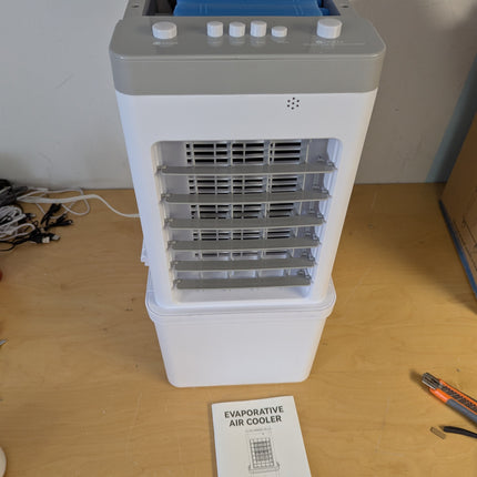Mobile Evaporative Cooling Unit with 12L Water Tank, Quiet 35dB Air Cooler, 120°