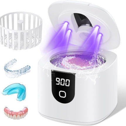Ultrasonic Retainer Cleaner Machine, Upgraded 45kHz Ultrasonic Cleaner for Mouth
