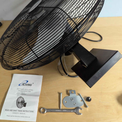 iLiving 20" Outdoor Oscillating High Velocity Wall Fan with 4750 CFM Heavy Duty