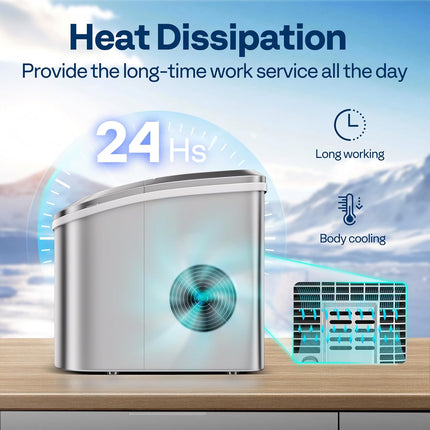 VIVOHOME Electric Portable Compact Countertop Automatic Ice Cube Maker Machine w