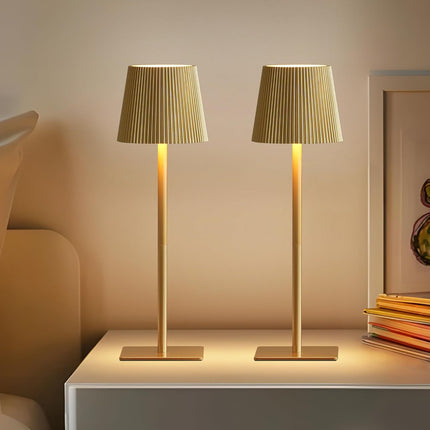 LUTEC 4 Pack Cordless Table Lamp,6000mAh Rechargeable Battery Operated Desk Lamp