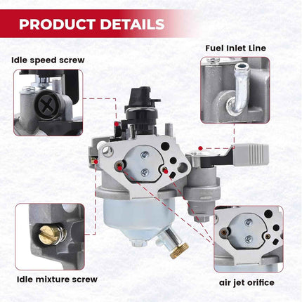 NIMTEK 16100-ZE2-P53 Carburetor Kit for Honda HS828 HS828 K1 HS928 Snowblower En