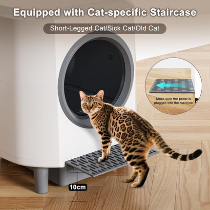 Automatic Cat Litter Box Ellenpent Self-Cleaning Litter Box with APP Control and
