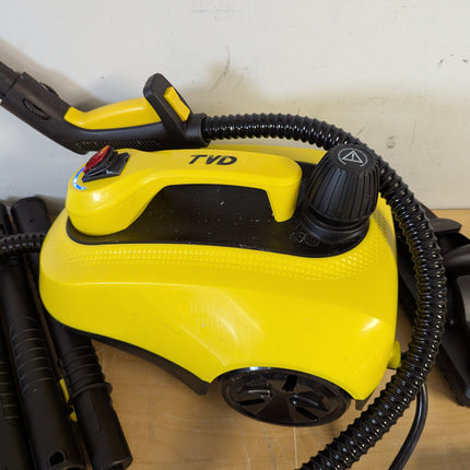 TVD Steam Cleaner for Home, 5-Bar with 1.5L Tank & 26 Accessories, 320°F Chemical-Free Deep Cleaning, 1800W, Yellow