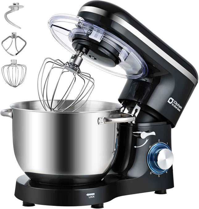(Cracked lid) Kitchen in the box Stand Mixer, 6.5QT Kitchen Mixer, 6-Speed 660W