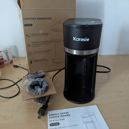 Karosie Single Serve Coffee Maker for K-Cup and Ground Coffee, Fast Brew