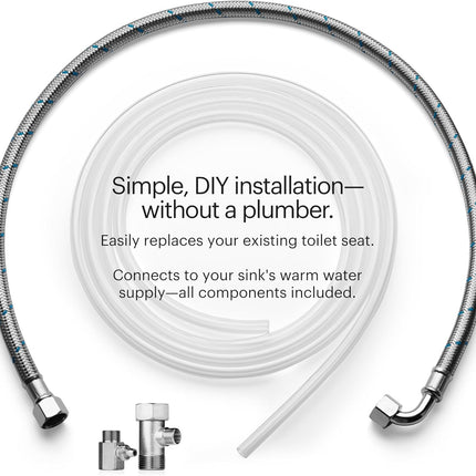 Brondell Bidet Toilet Seat, Non-Electric Swash Ecoseat, Fits Elongated Toilets,