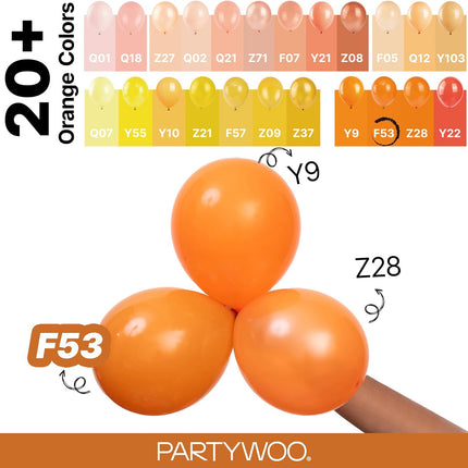 PartyWoo Burnt Orange Balloons 50pcs 12 Inch Terracotta Rust Fall Color Autumn B