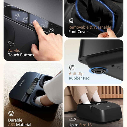 MOUNTRAX Foot Massager Machine with Heat, Gifts for Women Men, Shiatsu Foot Mass