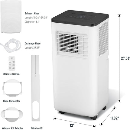 Portable Air Conditioner, 10000 BTU 3-in-1 Cooling, Dehumidifier, Fan with Remot