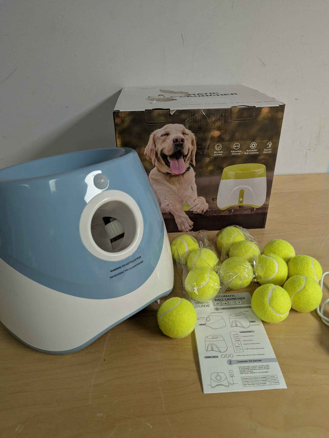 FENTERXY Automatic Dog Ball Thrower with 3 Balls Interactive Tennis Ball Launche