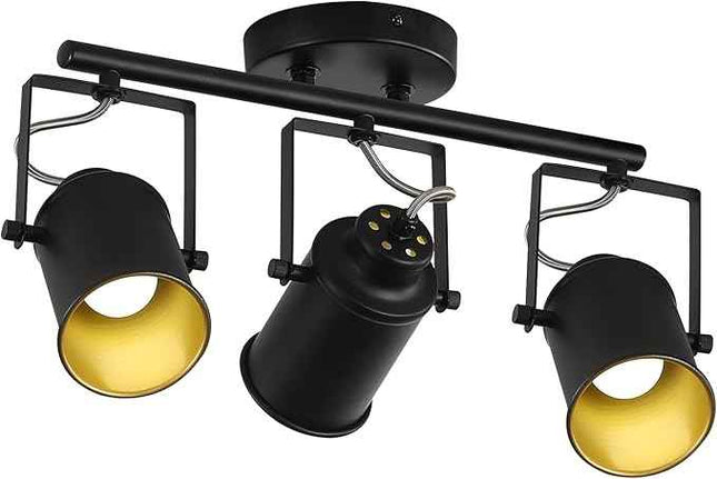 SEEBLEN Kitchen Track Lighting Fixtures Ceiling,3 Light Wall/Ceiling Light with