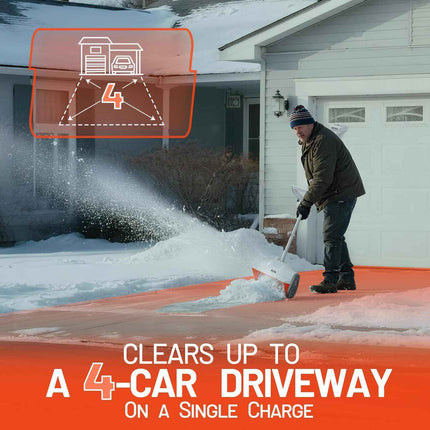 Litheli Electric Snow Shovel Cordless 20V, Brushless Lightweight Battery Powered