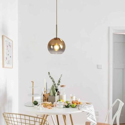 KCO Lighting Modern Gold Glass Pendant Lights Hanging Light Fixture Globe Shade