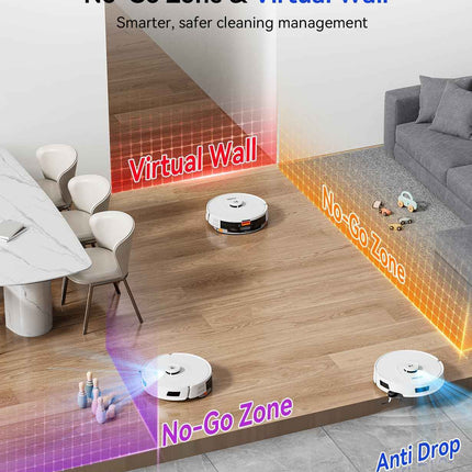 Redroad Robot Vacuum Cleaner 20,000Pa Robot Vacuum Mop,120 Day Self Emptying Vac