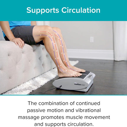 DR-HO'S MotionCiser Passive Leg Exerciser with Heat & Vibration, 5 Heat Settings & Remote for Circulation