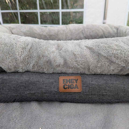 EHEYCIGA Memory Foam Dog Bed for Large Sized, Orthopedic Dog Sofa with Sides and