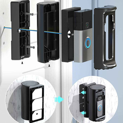 Adjustable Doorbell Mount, No Drill Installation Doorbell, Versatile Ring Door H