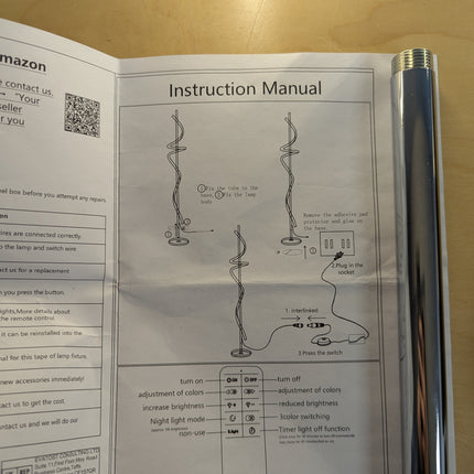 Modern Floor Lamp with Remote Control, Dimmable LED Floor Lamp for Living Room,