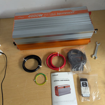 (no remote) JOEMNWART 4000W Pure Sine Wave Inverter 24V DC to 120V AC Converter,