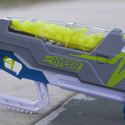 Hasbro Nerf Hyper Siege-50 Pump-Action Blaster, 40 Nerf Hyper Rounds, Eyewear, U