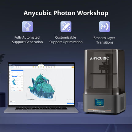 ANYCUBIC 10K Resin 3D Printer, Photon Mono 4 LCD 3D Printer with 7-inch Mono Scr