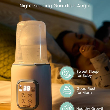 Bottle Warmer, GROWNSY 8-in-1 Fast Baby bottle Warmer with Timer LCD Display Acc
