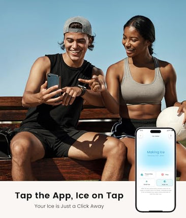 ecozy Smart Ice Makers Countertop, Portable Ice Maker with App Remote & Voice Co