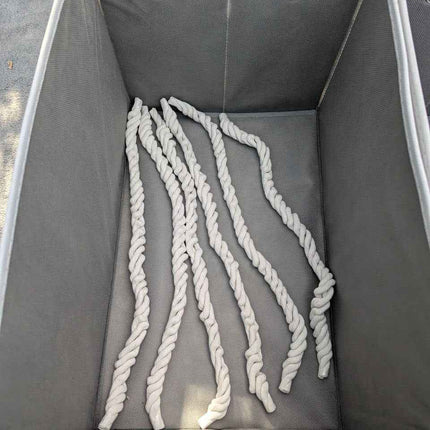 Fab totes Storage Bins 2-Pack，White & Grey