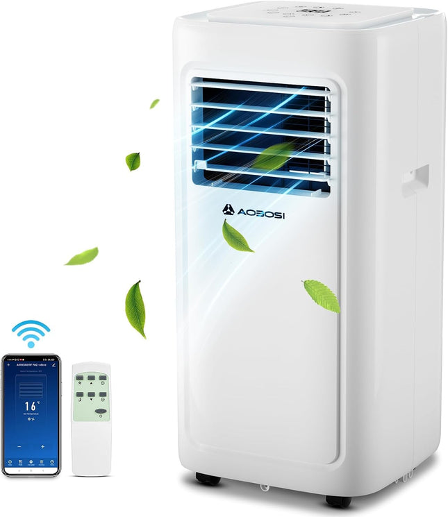 Incomplete — AAOBOSI 8000 BTU Portable Air Conditioner, 4-in-1 WiFi AC with Dehumidifier