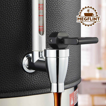 Megaflint 100 Cup Commercial Coffee Urn,Stainless Steel &Thermal Sleeve, 15L Lar