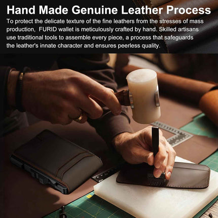 furid Genuine Leather Wallet for Men: RFID Slim Minimalist Wallets with Money Cl
