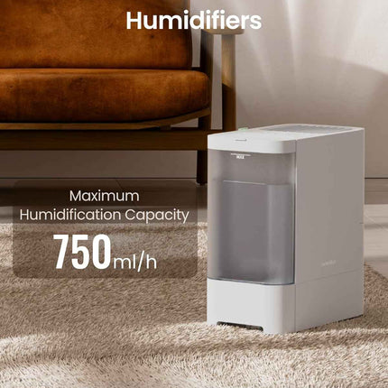 SwitchBot Evaporative Humidifier for Bedroom 4.5L, No Mist No White Dust, 750ml/