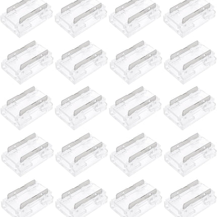 SING F LTD 20Pcs 2-pin COB LED Connectors for 10mm-9 in 1 Strips Tape Light Conn
