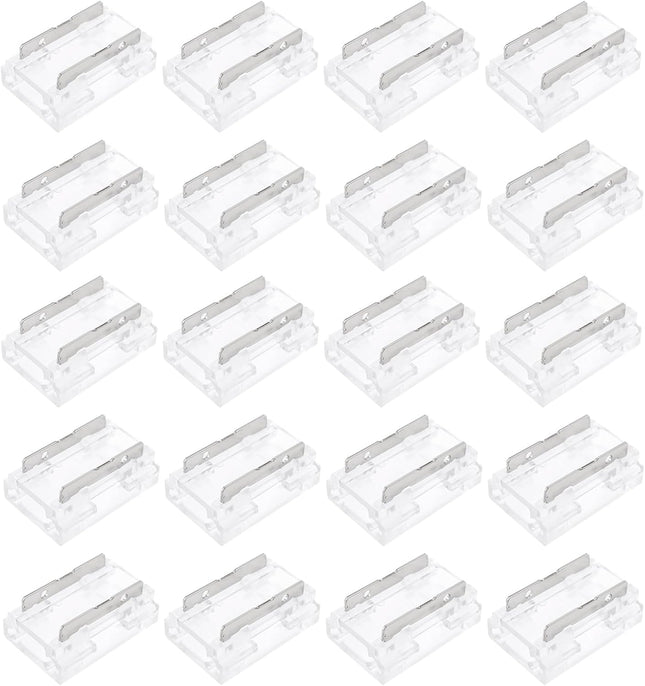 SING F LTD 20Pcs 2-pin COB LED Connectors for 10mm-9 in 1 Strips Tape Light Conn