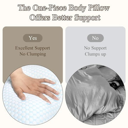 Small Mermaid Body Pillows, Cooling One Piece Body Pillows for Adults, Long Pill