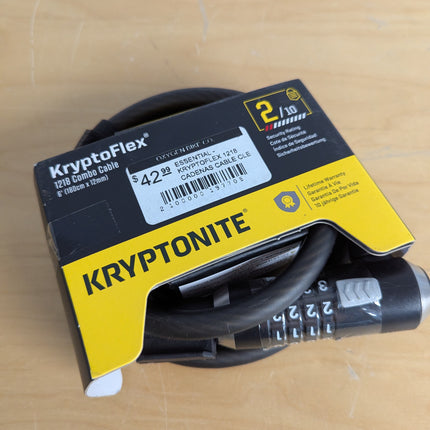 Kryptonite KryptoFlex Bike Lock Cable, 6FT Long 10mm Thick Heavy Duty Braided St